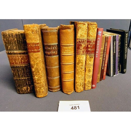 481 - Lot of Miniatures inc. 19th Century Volumes, Homer's Odyssey, The Works of Virgil etc