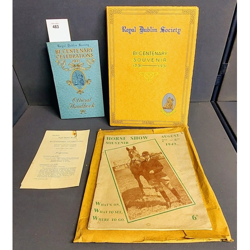 483 - RDS Bi-Centenary Celebrations 1931 Souvenir and Handbook in Original Envelope & Horse Show 1949 Souv... 