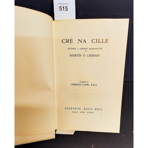 515 - Cre Na Cille by Mairtin O'Cadhain - 1949 1st Edition