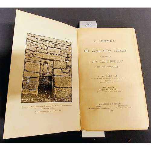 525 - Survey of the Antiquarian Remains on the Island of Inis Murray - by WF Wakeman - London 1893 1st Edi... 