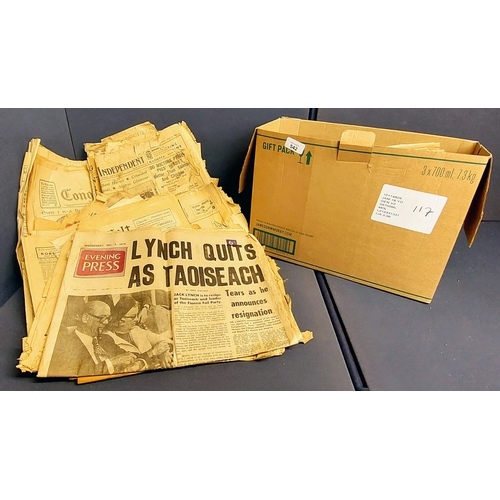 542 - Box Lot of Irish Newspapers 1930s, 1950s 1960s