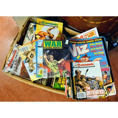 543 - Large Box of Magazines inc Football, Commando, Viz etc