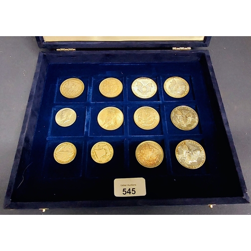 545 - Cased Collection of Silver Coins of the United States of America