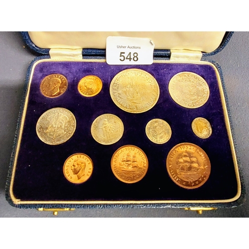 548 - Cased Royal Mint 1937 Coin Proof Set and Cased 1952 South African Coin Proof Set