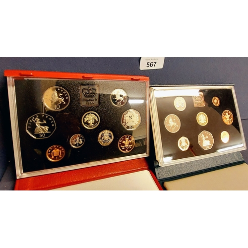 567 - 1992 & 1983 United Kingdom Proof Coin Collections in Presentation Cases