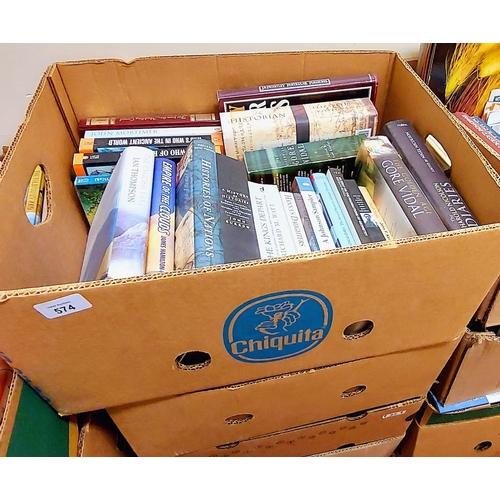 574 - 5 Good Boxes of Mixed Misc Books