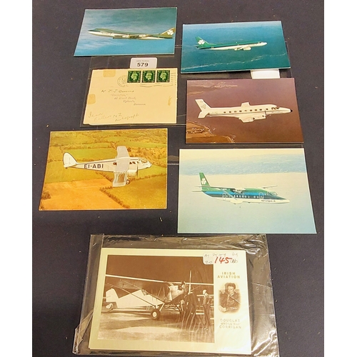 579 - Mainly Irish Aviation First Day Covers - Also inc Signed Letter by Jean Batten regarding Successful ... 