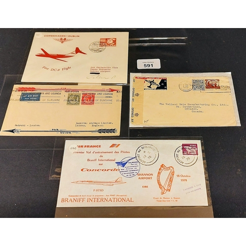 591 - Irish Air Mail Lot together with Nairobi to London Air Mail