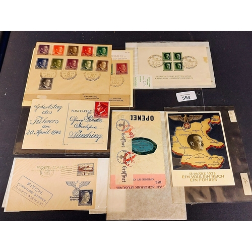 594 - Collection of German WWII First Day Covers etc