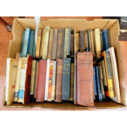 603 - Box Lot of Hardback Modern Literature inc R.L. Stevenson, Keats, Shakespeare, Verne etc