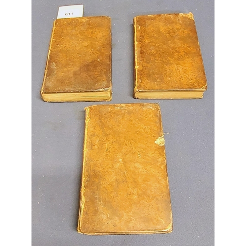 611 - Vols I, II, III - Tales of Ton by Miss McLeod 1821 - Leather Bound