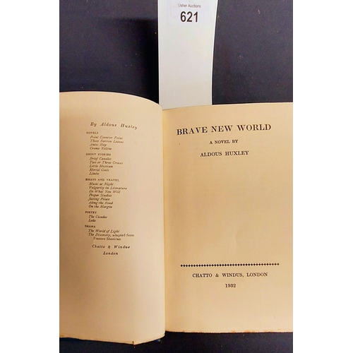 621 - Brave New World by Aldous Huxley - 1st Edition 1932 with Dust Jacket