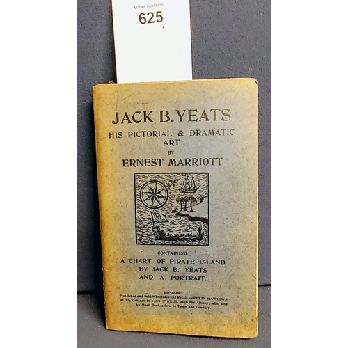 625 - Jack B. Yeats - His Pictorial & Dramatic Art by Ernest Marriott containing A Chart of Pirate Island ... 