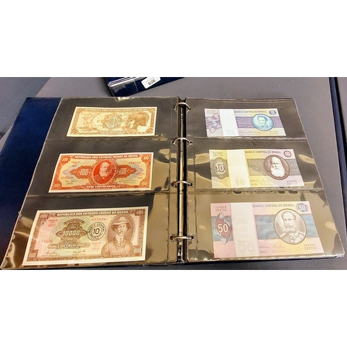 626 - 2 Albums of International Bank Notes inc South American Countries, Jamaica, Cuba, Mexico, Sierra Leo... 