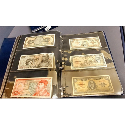 626 - 2 Albums of International Bank Notes inc South American Countries, Jamaica, Cuba, Mexico, Sierra Leo... 