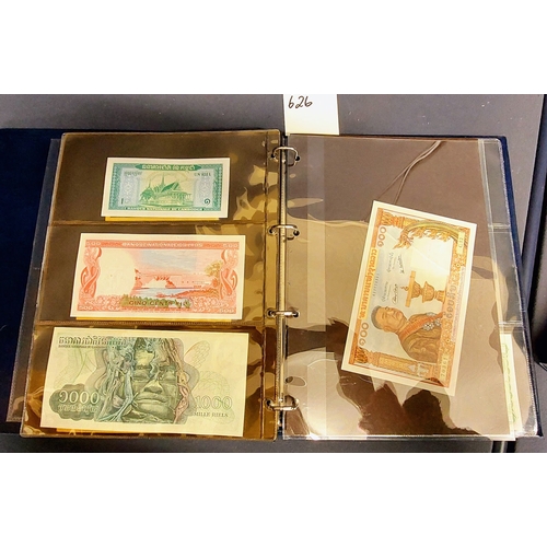 626 - 2 Albums of International Bank Notes inc South American Countries, Jamaica, Cuba, Mexico, Sierra Leo... 