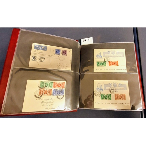 627 - Album of First Day Covers; 1930's, 40's, 50's, 60's to include England World Cup Winners 1966, Rober... 