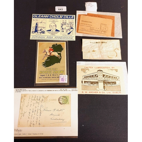 643 - Mixed Irish Postcards & Telegraphs