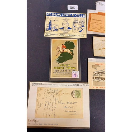 643 - Mixed Irish Postcards & Telegraphs