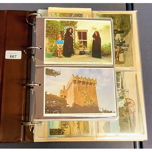 667 - Album of Vintage Irish Postcards inc Meath (Kells & Navan), Louth, Kerry, Dublin etc