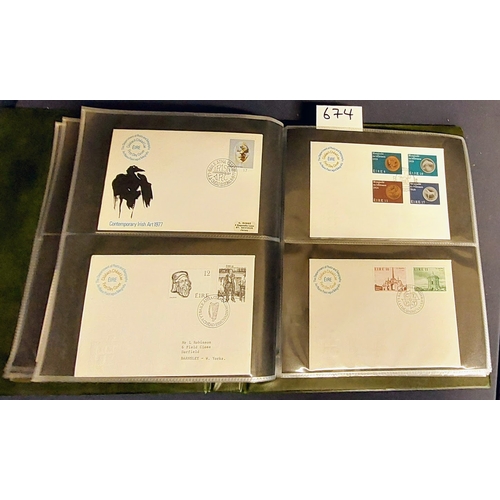 3 Albums of Irish First Day Covers etc; 1960s, 1970s, 1980s, 1990s