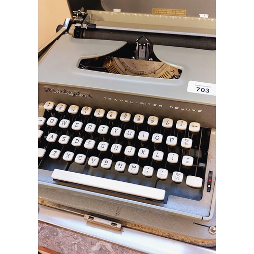 703 - Remington Travel-Riter Deluxe Cased Typewriter