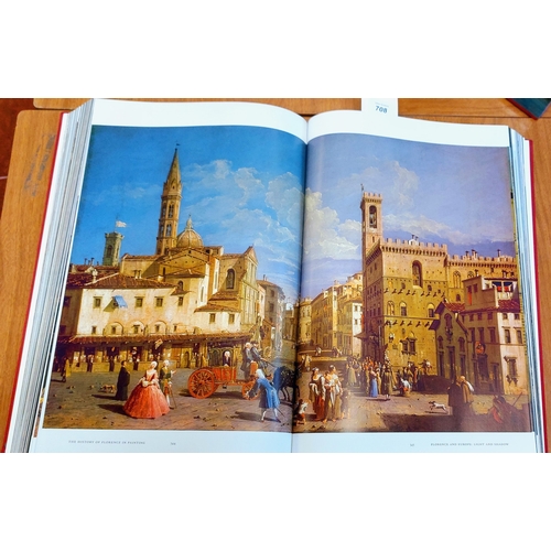 708 - 3 Large Volume History of Painting - Paris, Rome & Florence all in Illustrated Slip Cases; Abbeville... 