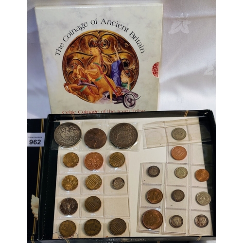 962 - Collection of British Coins - inc 1889 & 1937 Crowns, Threepence, George V Threepence, Silver Iceni ... 