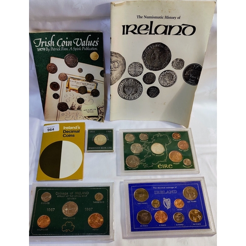 964 - Irish Coin Sets inc Decimal Coins, 1966 Pádraig Pearse 10 Shilling, Irish Coin Values, The Numismati... 