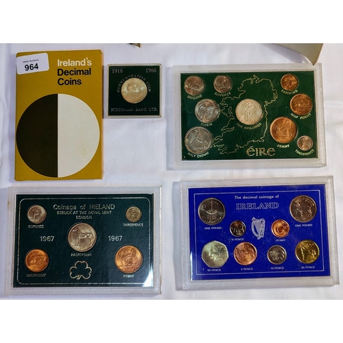 964 - Irish Coin Sets inc Decimal Coins, 1966 Pádraig Pearse 10 Shilling, Irish Coin Values, The Numismati... 