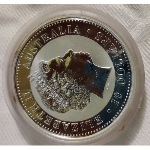 965 - The Australian Kookaburra 10 oz Silver 10 Dollar Coin 2000.