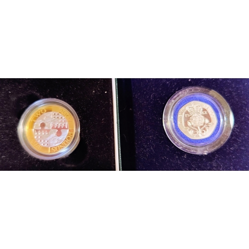 975 - UK Silver Proof £2 Coin Commemorating the 300th Anniversary of the Act of Union & Royal Mint Proof S... 