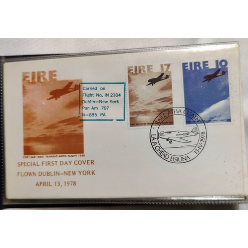 982 - Air Mail First Day Cover - Commemorative 50th Anniversary of First East-West Transatlantic Flight Ap... 