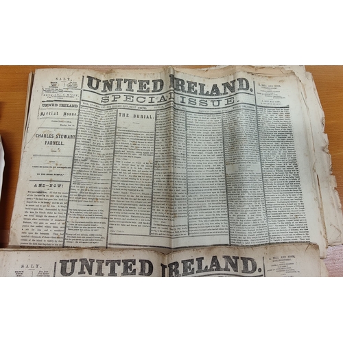 619 - 6 Editions of The United Ireland Newspapers 1891 inc Articles on the Death of Parnell.