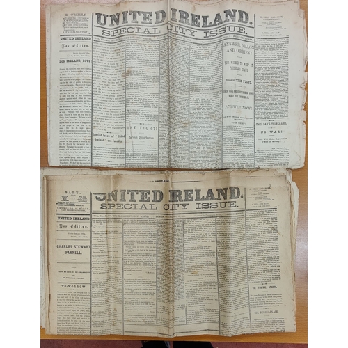 619 - 6 Editions of The United Ireland Newspapers 1891 inc Articles on the Death of Parnell.