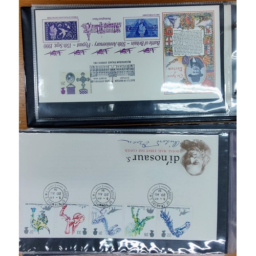 665 - 2 Superb Albums of First Day Covers with many Signed - inc by Patrick Moore, David Attenborough, Dav... 