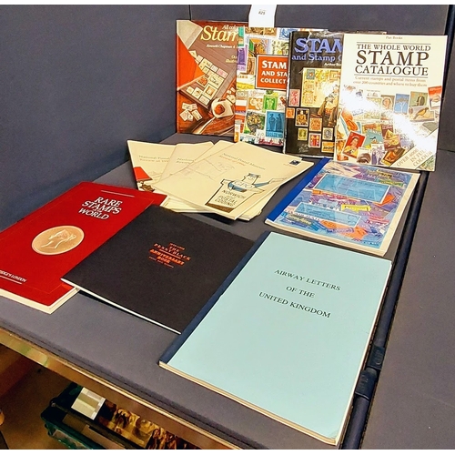 825 - Lot of World Stamp Collection Interest Reference Books - inc Rare Stamps of the World by Claridge's ... 