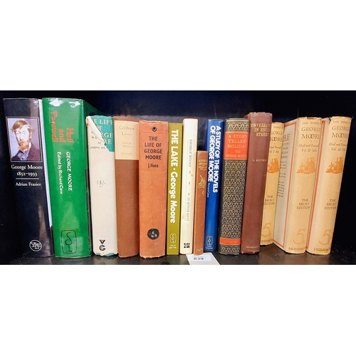 839 - Shelf Lot of George Moore Volumes - inc. The Works of George Moore The Ebury Edition Vols I, II, III... 