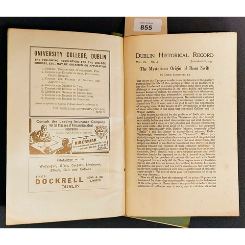 855 - Dublin Civic Week 1927 Handbook & 5 Dublin Historical Record Quarterlies 1939, 41 & 45.