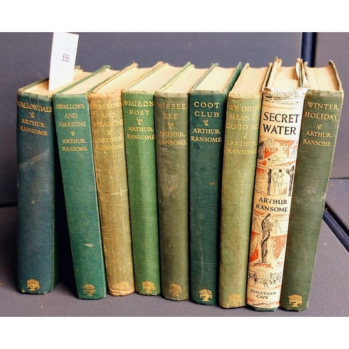 856 - 9 Arthur Ransome Hardback Volumes