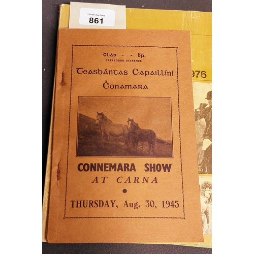 861 - Irish Equestrian Interest - inc Official Copy of the 1900 Department of Agriculture Journal of Conne... 