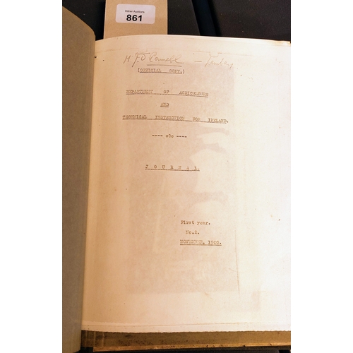 861 - Irish Equestrian Interest - inc Official Copy of the 1900 Department of Agriculture Journal of Conne... 