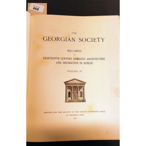 868 - Georgian Society Volume IV 1912