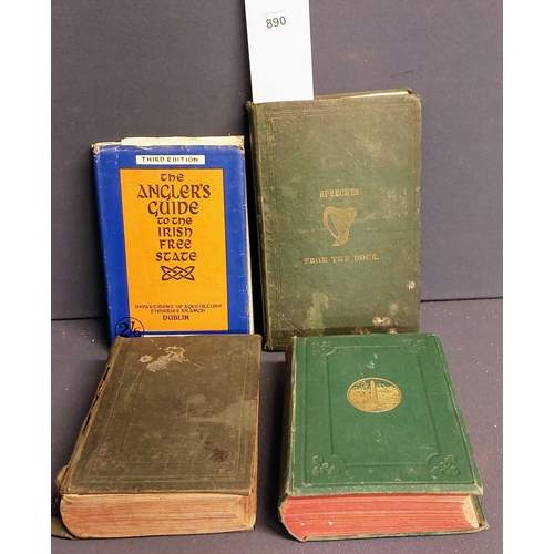 890 - Speeches from the Dock 1867, The Anglers Guide to the Irish Free State, 2 Vols of Irish Names of Pla... 