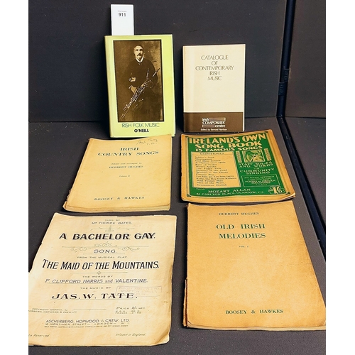 911 - Collection of Irish Song Books - inc Irish Folk Music by Capt Francis O'Neill, Herbert Hughes Irish ... 