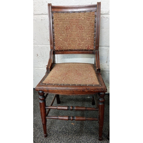 111 - Pair of Mahogany Padded Seat Chairs