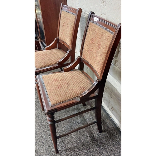 111 - Pair of Mahogany Padded Seat Chairs