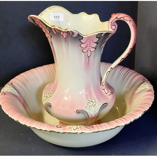 117 - Victorian Jug and Basin 