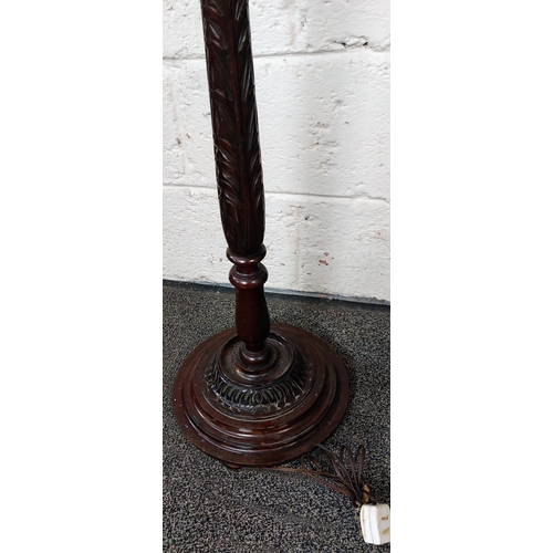 159 - Carved Mahogany Standard Lamp