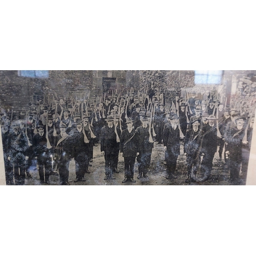 19 - Framed Print of the Irish National Volunteers of Ennistymon - C. 54cm x 44cm